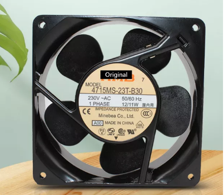 Original NMB 4715MS-23T-B30 Cooling Fan 230V 0.11A 12W 2wires 4715MS-23T-B30 Fans